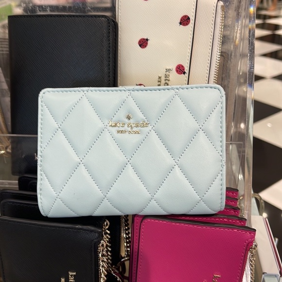 Michael Kors Handbags - Kate Spade Carey Medium Compartment Bifold Wallet 
COLOR: Turquoise